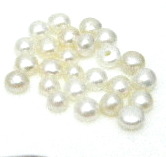 White 2.8-3mm Half Drilled Button Pairs